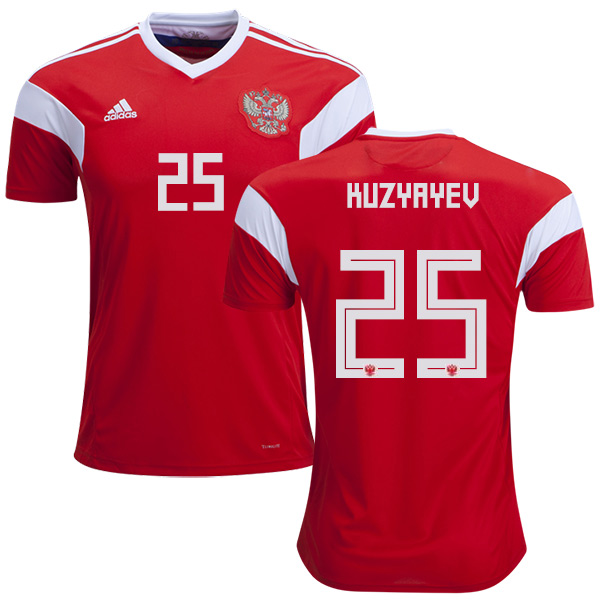 Russia #25 Kuzyayev Home Soccer Country Jersey